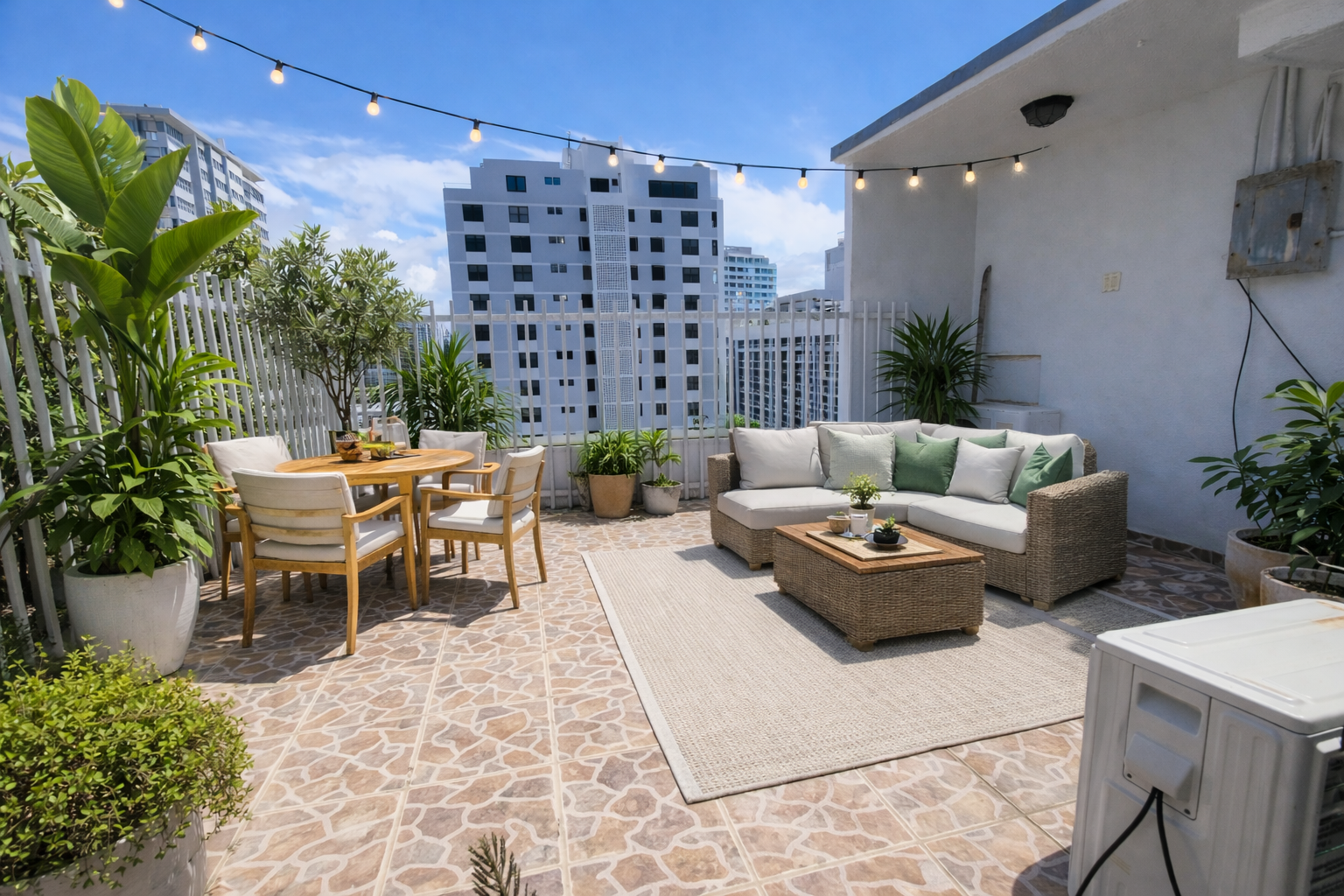 Penthouse Condado Suites — Open Rooftop Terrace